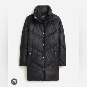 NWT J. Crew Villa Puffer Coat with PrimaLoft Black Size XXL
